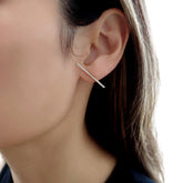 Pave 14k gold earrings Pave Gold Slim Stick BlackSugar-Best Online Jewelry  Shop Earrings, Necklaces West Los Angeles